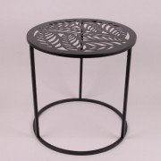 Столик металлический Flora круглый черный D-45 см. 35581