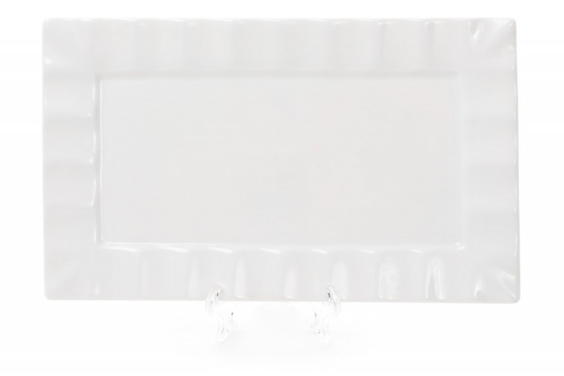 Набір тарілок для суші прямокутні Bon 988-103, 25см, колір - білий, 6 шт.