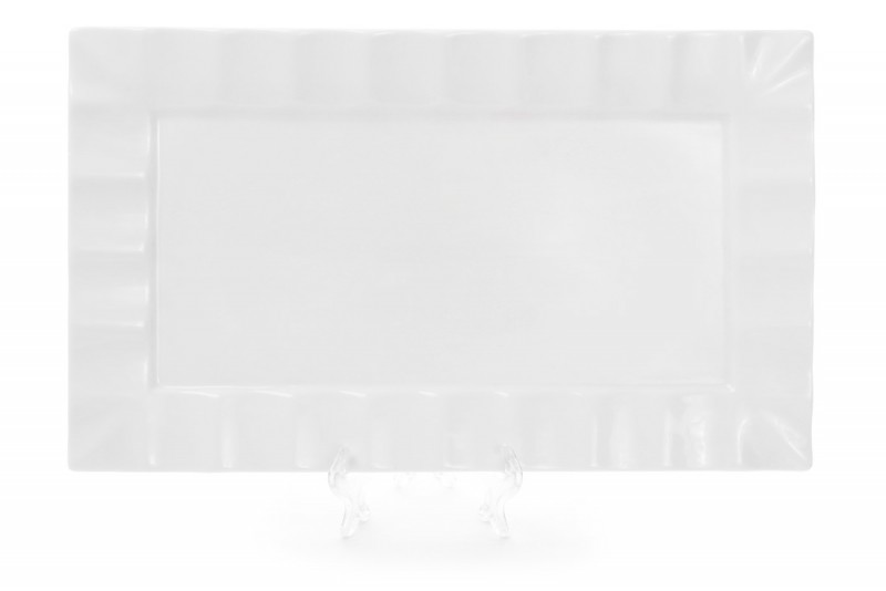Набір тарілок прямокутні для суші Bon 988-105, 36см, колір - білий, 2 шт