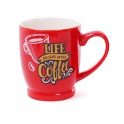Набір кухлів кавових фарфорових Bon Coffee 588-145, 330мл, 12 шт.