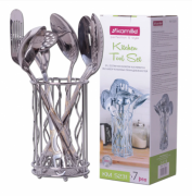 Набір кухонних речей Kamille 6 предметів в комплекті з підставкою KM-5231