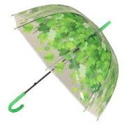 Зонт-трость полуавтомат Осень глубокий Hoz зеленый 85см 8 спиц MMS-R83143