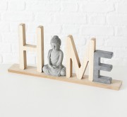 Декоративний напис з фігурою Будди (Home/Relax) Boltze 1020837 Сірий