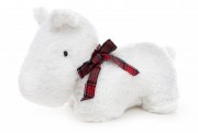 Мягкая игрушка Bon Собака 261397, 33см, цвет - белый