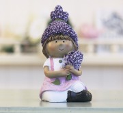 Декоративные статуэтка девочка Лаванда h10см платье Present 1003608-3 розовый