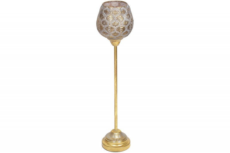 Свічник металевий Bon 589-199 зі скляною колбою, 65см