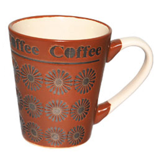 Чашка D Аромат кави керамічна 330мл коричнева SNT MSN-2169-D-330