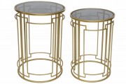Набор столиков металлических Bon Mute TY1-237, 2 шт, цвет - золото
