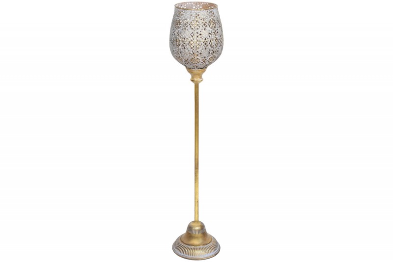 Свічник металевий Bon 589-198 зі скляною колбою, 78.5см