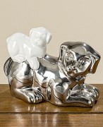 Статуэтка собачка Фелиция  керамика h11см Present 1004812 Серебряный