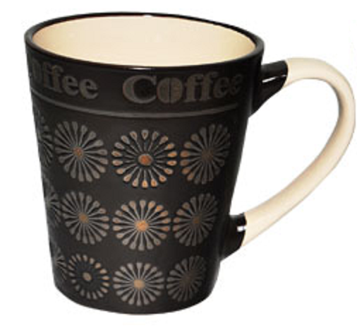 Чашка D Аромат кави керамічна 330мл темно-коричнева SNT MSN-2169-D-330
