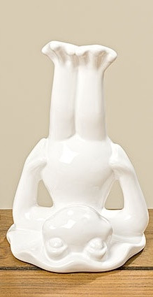 Статуэтка лягушка Статуэтка  Чарльз  керамика h15см Present 7053600 белая