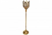 Свічник металевий Bon Квітка 589-210 на високій ніжці, 88.5см