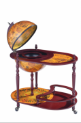 Глобус бар зі столиком Старовинні карти Present коричневий сфера 42 см 42004R