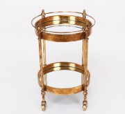 Сервірувальний столик на колесах з металу із дзеркальною стільницею Present 96022 Золото
