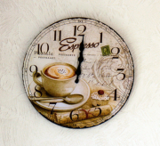 Настенные часы Прованс Кофе Present МДФ d34см 4258800-2 эспрессо