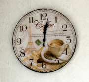 Настенные часы Прованс Кофе Present МДФ d34см 4258800-1 кофе