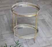 Металлический кофейный столик с зеркальной столешницей Present 81056 золотой