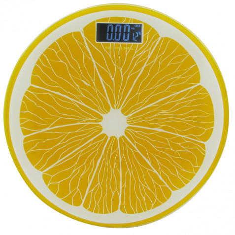 Весы напольные электронные 0-150кг D33см Hoz апельсин MMS-R30285
