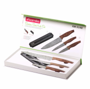 Набір кухонних ножів Kamille на магнітній смужці 4 предмети KM-5148