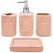 Набор аксессуаров для ванной комнаты керамический 4пр Hoz MMS-R30148
