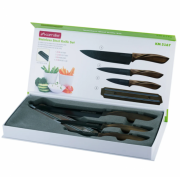 Набір кухонних ножів Kamille 4 предмети (3 ножі+магнітна смуга) KM-5167