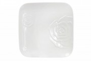 Набір тарілок порцелянових обідніх квадратних Bon 558-520, 30см, колір - білий, 2 шт.