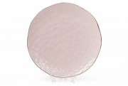 Набор тарелок керамических Bon 945-184, 24.5см, цвет - розовый с золотом, 4 шт