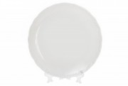 Набір обідніх фарфорових тарілок Bon 558-504, 20см, колір - білий, 4 шт.
