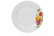 Набор обеденных фарфоровых тарелок Bon Ирисы 970-223, 23см, 12 шт