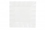 Набір тарілок порцелянових квадратних Bon Хвиля 988-119, 25см, колір - білий, 4 шт.