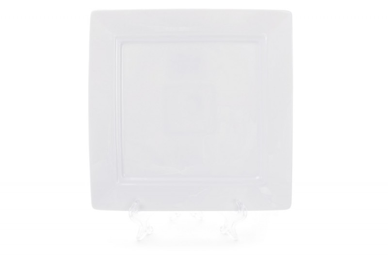 Набір тарілок порцелянових квадратних Bon 988-100, 20см, колір - білий, 6 шт.