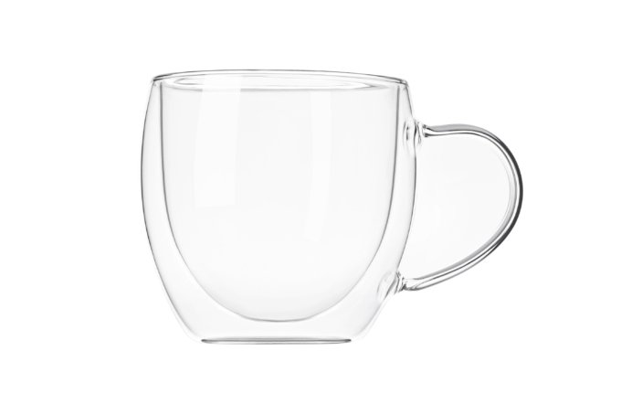 Чашка з подвійною стінкою скляна 12х8, 5х8см 250мл SNT MSN-201-30