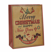 Подарочная коробка Рresent Веселое Рождество бумажная 26X12X33см 10024337