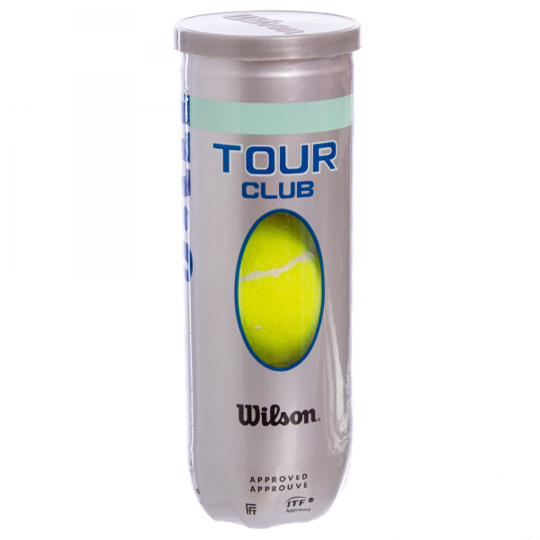 Мяч для большого тенниса WLS TOUR CLUB T1054 3шт салатовый