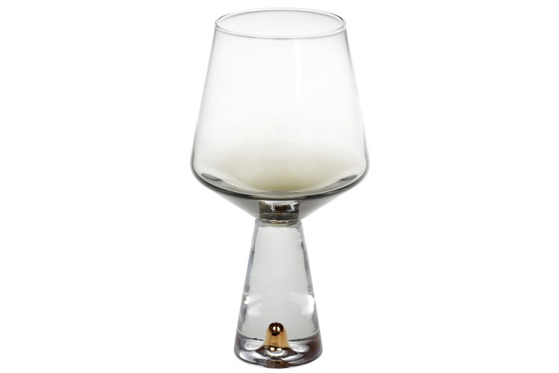Набір бокалів для білого вина Bon Chic 579-105, 400мл, колір - сірий димчастий, 4 шт.