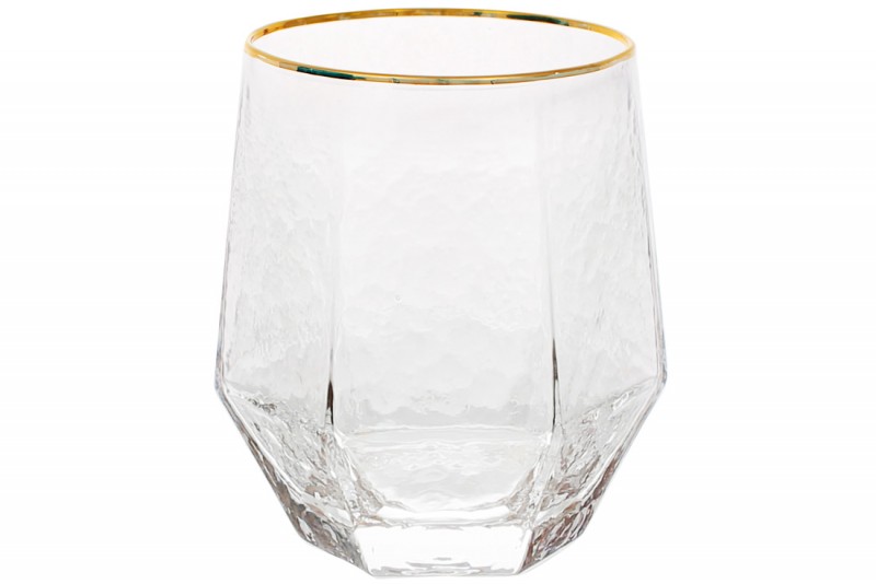 Набір склянок із золотим кантом Bon Marsel 579-235, 450мл, 4 шт
