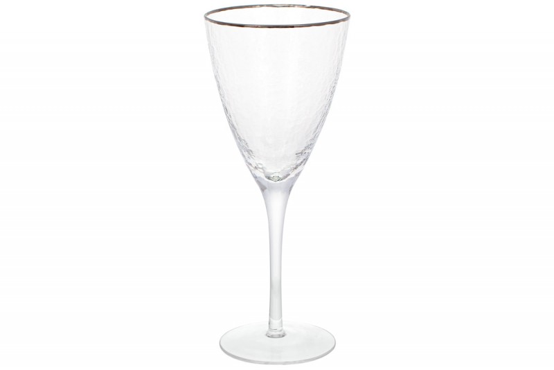 Набір бокалів для червоного вина зі срібним кантом Bon Donna 579-240, 370мл, 4 шт