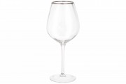 Набор бокалов для красного вина с серебряным кантом Bon Monica 579-218, 570мл, 4 шт