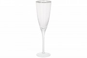Набор бокалов для шампанского c серебряным кантом Bon Donna 579-238, 280мл, 4 шт
