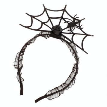 Обруч Паутина с пауком Halloween 19-259BLK