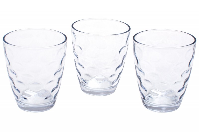 Набір скляних склянок Bon 533-33, 350мл прозорий, 3 шт.