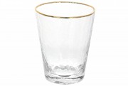 Набір склянок із золотим кантом Bon Donna 579-241, 380мл, 4 шт