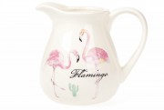 Кувшин керамический Bon Розовый Фламинго DM516-FL, 900мл, с золотой надписью
