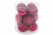 Набір ялинкових кульок Bon 4см, колір - магнолія, 12 шт: глянець, матовий - по 6шт 147-509