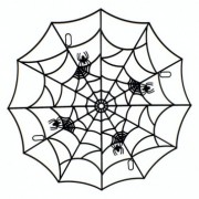 Декор Паутина с пауками 61,5 см Halloween 19-121BLK