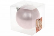 Елочный шар Bon 12см, цвет - розовый, перламутр 147-140