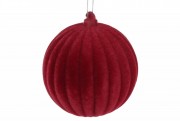 Елочный шар Bon 8см, цвет - бордо велюр 113-523