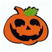 Значок Тыква с листком Halloween 18-976