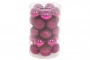 Набір ялинкових кульок Bon 3см, 25шт; колір - магнолія 147-508